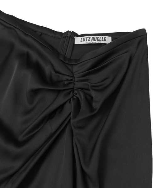 【LUTZ HUELLE/ルッツヒュエル】アシンメトリースカート 詳細画像 ブラック 3