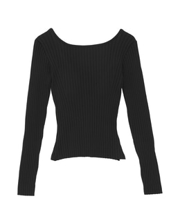 【NICENICE MOMENT/ナイスナイスモーメント】バックオープンリブニットシェル