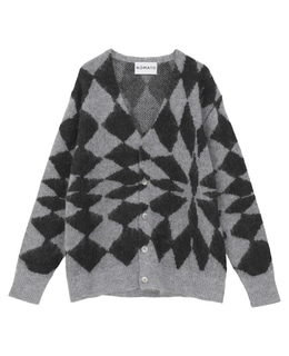 【NOMA t.d./ノーマティーディー】Jacquare Diamond Cardigan N38-KN 03