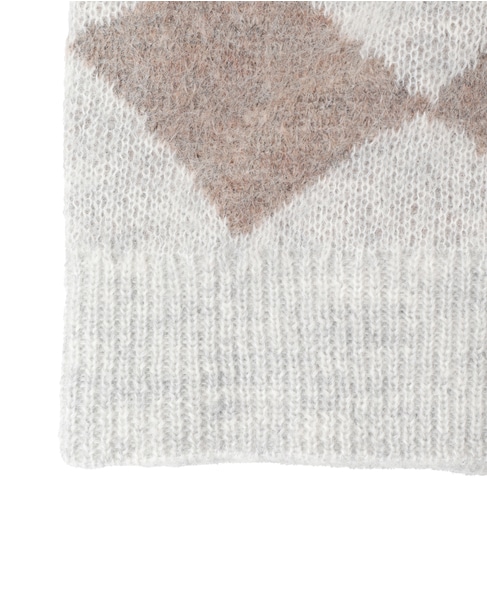 【NOMA t.d./ノーマティーディー】Jacquare Diamond Cardigan N38-KN 03 詳細画像 ブラウン 5