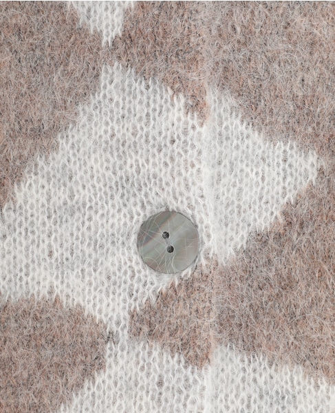 【NOMA t.d./ノーマティーディー】Jacquare Diamond Cardigan N38-KN 03 詳細画像 ブラウン 6