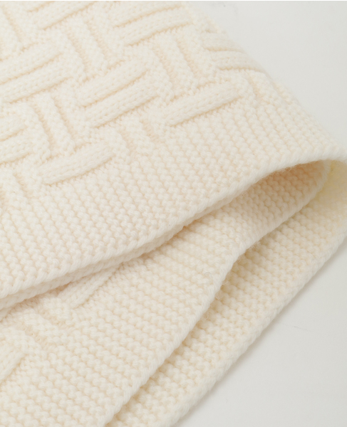 【Casablanca/カサブランカ】 Column Stitch Scarf 詳細画像 ホワイト 2