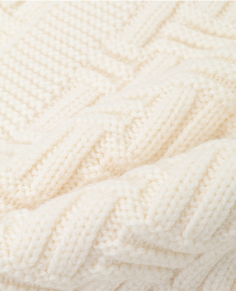【Casablanca/カサブランカ】 Column Stitch Scarf 詳細画像 ホワイト 4