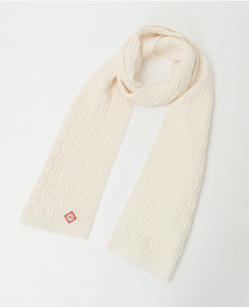 【Casablanca/カサブランカ】 Column Stitch Scarf 詳細画像 ホワイト 6