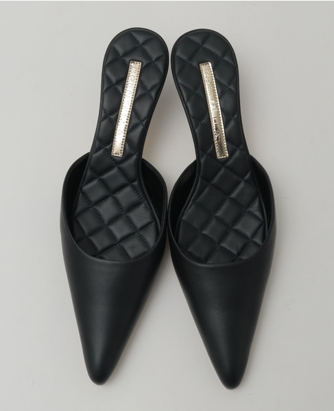 【BRENTELLA/ブレンテッラ】ポインテッドトゥミュール 詳細画像 ブラック 2