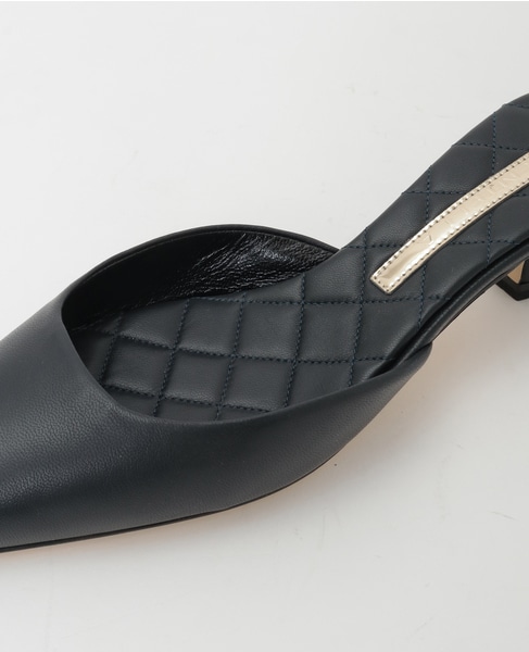 【BRENTELLA/ブレンテッラ】ポインテッドトゥミュール 詳細画像 ブラック 7