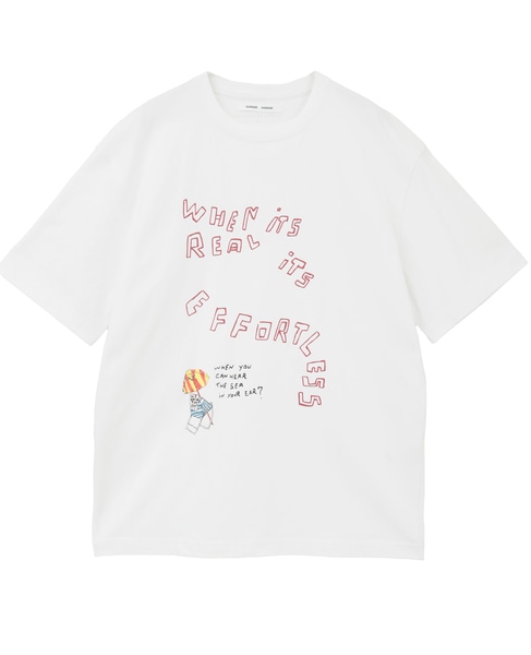 【SAMSOE SAMSOE/サムソーサムソー】プリントTシャツ 詳細画像 ホワイト 1