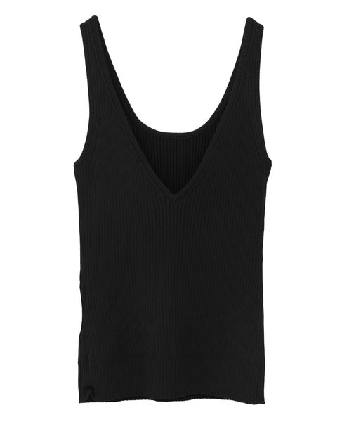 【NICENICE MOMENT/ナイスナイスモーメント】リブニットタンクトップ 詳細画像 ブラック 2