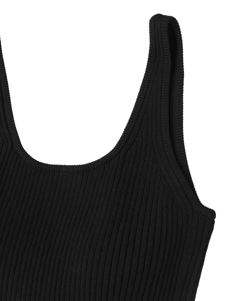 【NICENICE MOMENT/ナイスナイスモーメント】リブニットタンクトップ 詳細画像 ブラック 3