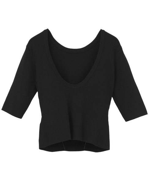 【NICENICE MOMENT/ナイスナイスモーメント】バックオープントップス 詳細画像 ブラック 2