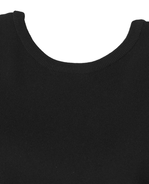 【NICENICE MOMENT/ナイスナイスモーメント】バックオープントップス 詳細画像 ブラック 3