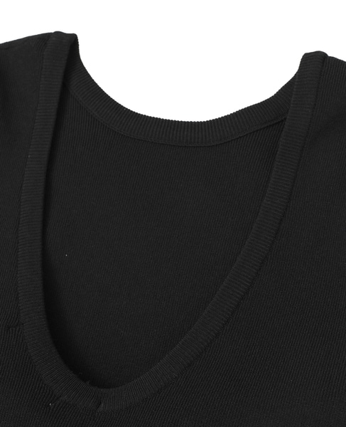 【NICENICE MOMENT/ナイスナイスモーメント】バックオープントップス 詳細画像 ブラック 4