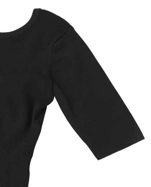 【NICENICE MOMENT/ナイスナイスモーメント】バックオープントップス 詳細画像 ブラック 5