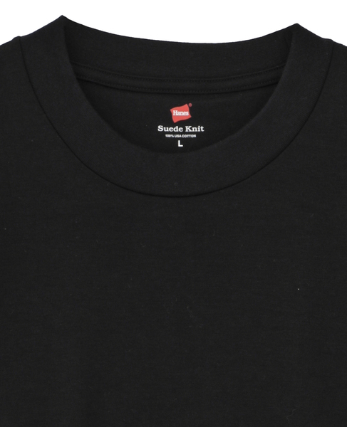 【Hanes/ヘインズ】クルーネックスムースロングスリーブ 詳細画像 ブラック 3