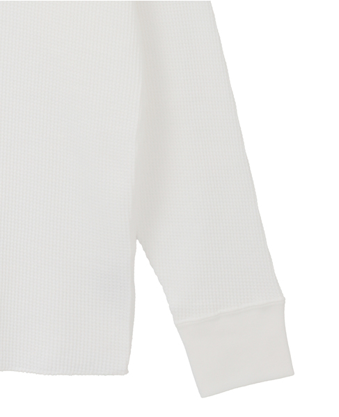 【Hanes/ヘインズ】サーマルトップ ヘンリーネックロングスリーブ 詳細画像 ホワイト 4