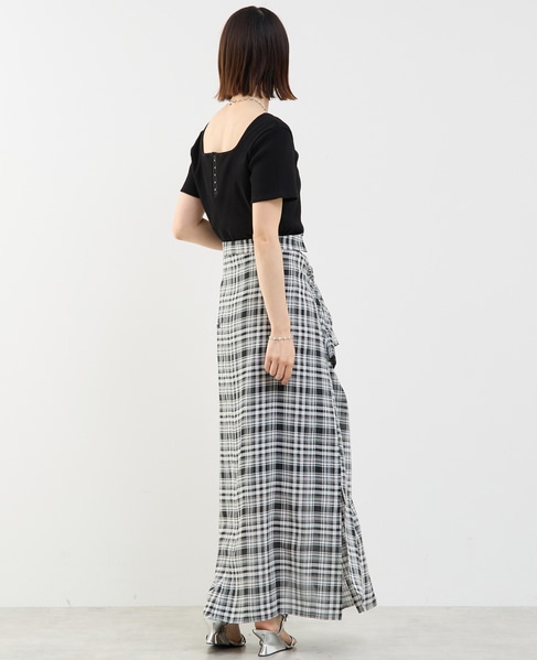 3WAYシャツワンピース 詳細画像 ブラック&times;ホワイト 10