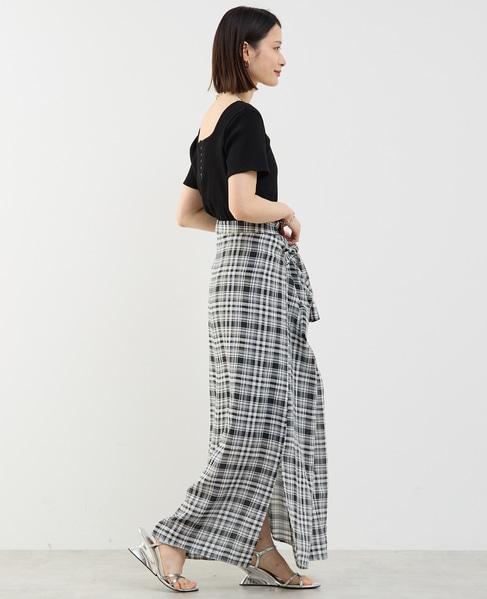 3WAYシャツワンピース 詳細画像 ブラック&times;ホワイト 11