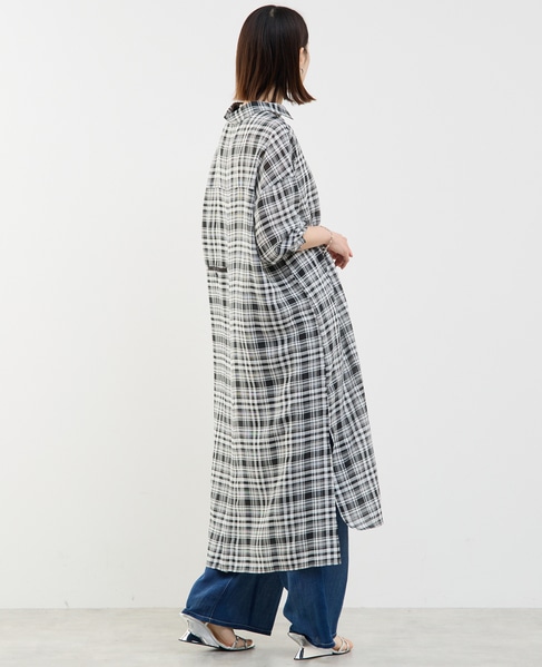 3WAYシャツワンピース 詳細画像 ブラック&times;ホワイト 14