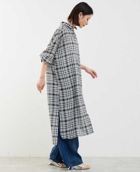 3WAYシャツワンピース 詳細画像 ブラック&times;ホワイト 5