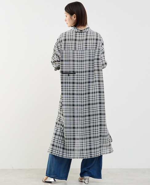 3WAYシャツワンピース 詳細画像 ブラック&times;ホワイト 6