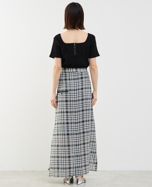 3WAYシャツワンピース 詳細画像 ブラック&times;ホワイト 9