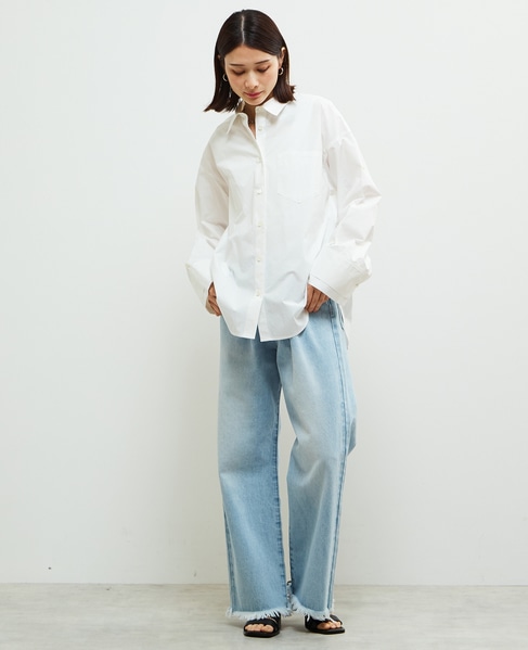 2WAYレイヤードデザインシャツ 詳細画像 ホワイト 4