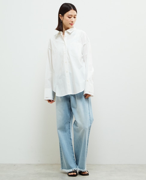 2WAYレイヤードデザインシャツ 詳細画像 ホワイト 5