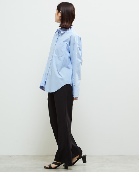 2WAYレイヤードデザインシャツ 詳細画像 ブルー 12