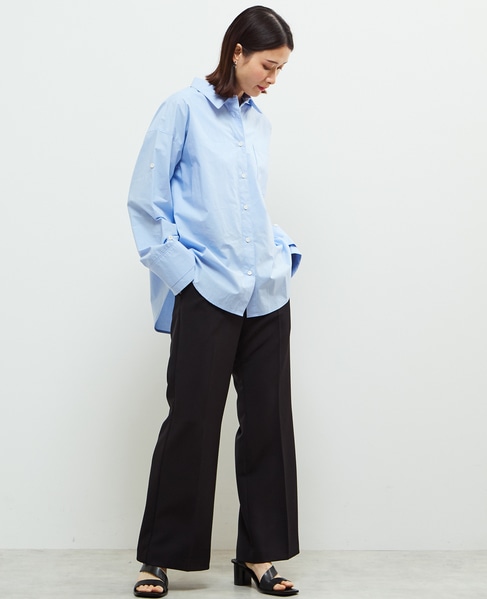 2WAYレイヤードデザインシャツ 詳細画像 ブルー 4