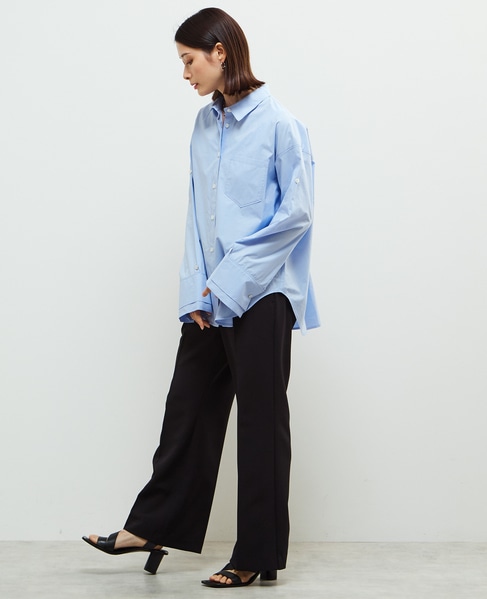 2WAYレイヤードデザインシャツ 詳細画像 ブルー 8