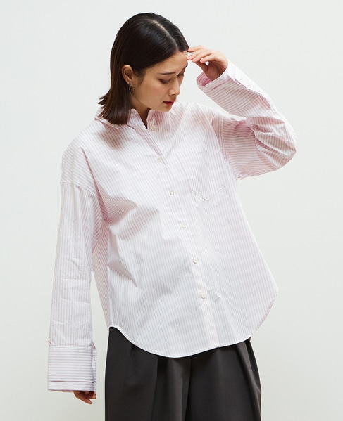 2WAYレイヤードデザインシャツ 詳細画像 ピンク 1