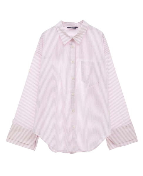 2WAYレイヤードデザインシャツ 詳細画像 ピンク 17