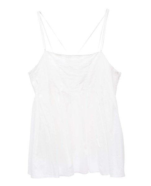 インド綿タックフレアーキャミブラウス 詳細画像 ホワイト 12