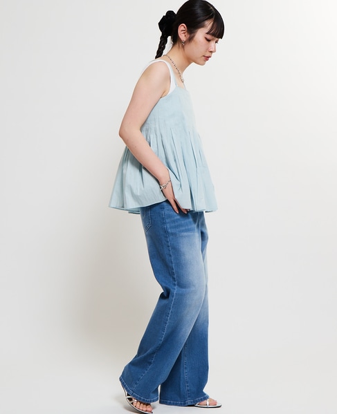 インド綿タックフレアーキャミブラウス 詳細画像 ミント 10