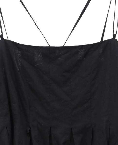 インド綿タックフレアーキャミブラウス 詳細画像 ブラック 15