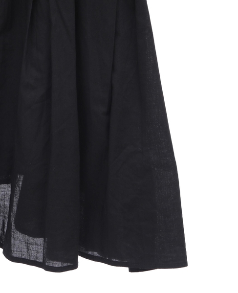 インド綿タックフレアーキャミブラウス 詳細画像 ブラック 17