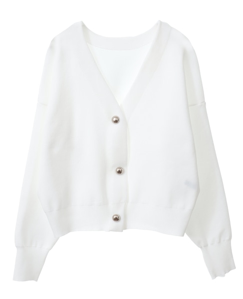 リブ編み前後2WAYニットカーディガン 詳細画像 ホワイト 14