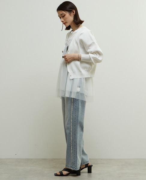 リブ編み前後2WAYニットカーディガン 詳細画像 ホワイト 9