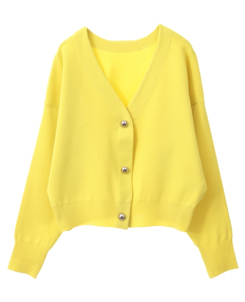 リブ編み前後2WAYニットカーディガン 詳細画像 イエロー系その他 10