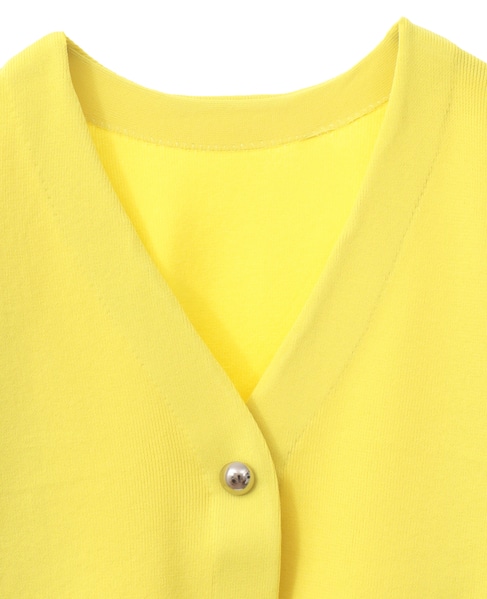 リブ編み前後2WAYニットカーディガン 詳細画像 イエロー系その他 12