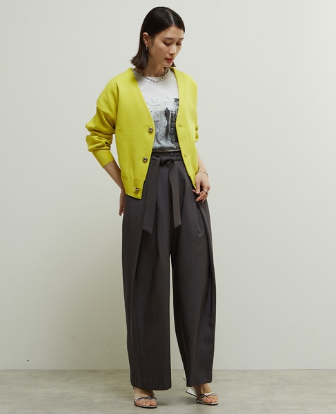 リブ編み前後2WAYニットカーディガン 詳細画像 イエロー系その他 5