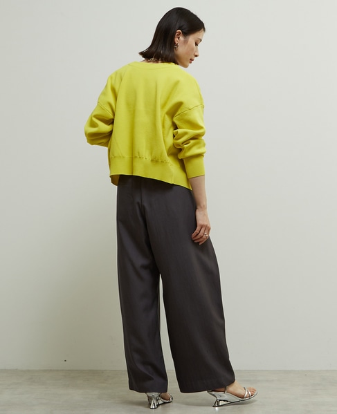 リブ編み前後2WAYニットカーディガン 詳細画像 イエロー系その他 8