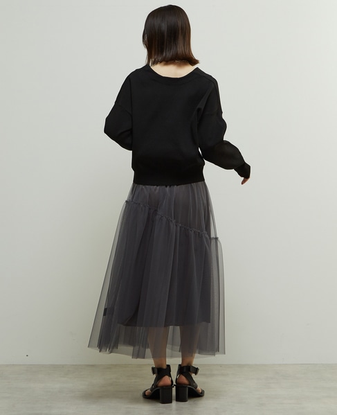 リブ編み前後2WAYニットカーディガン 詳細画像 ブラック 11