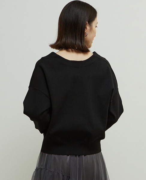 リブ編み前後2WAYニットカーディガン 詳細画像 ブラック 3