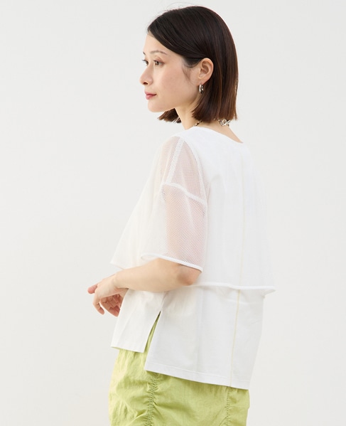 メッシュTシャツ＆タンクトップセットプルオーバー 詳細画像 ホワイト 2