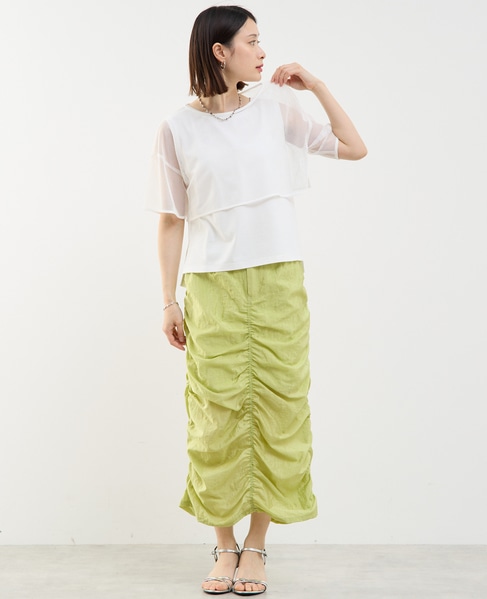 メッシュTシャツ＆タンクトップセットプルオーバー 詳細画像 ホワイト 4