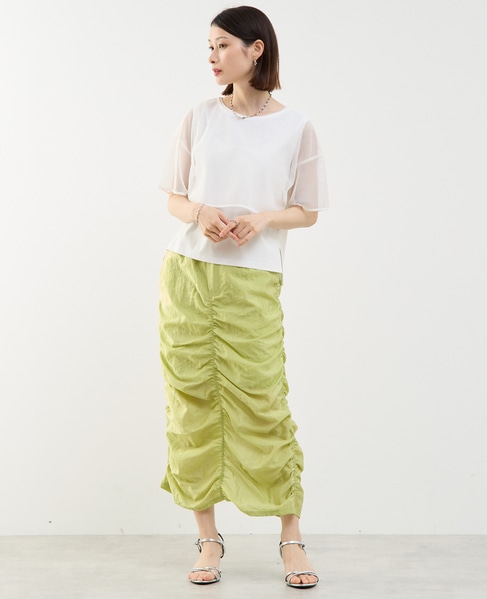 メッシュTシャツ＆タンクトップセットプルオーバー 詳細画像 ホワイト 5