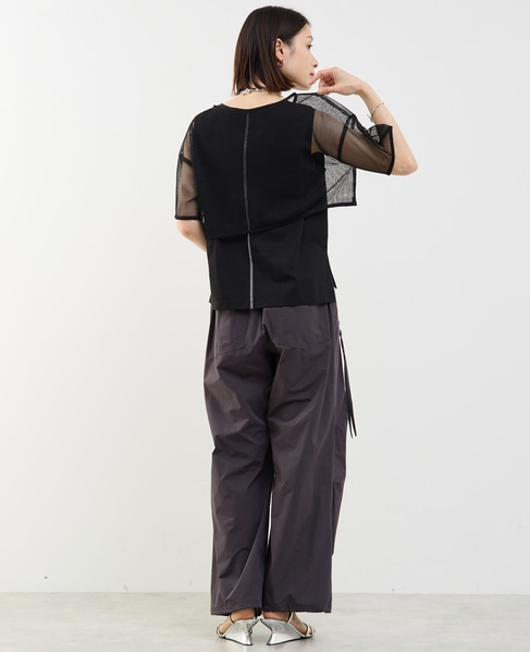 メッシュTシャツ＆タンクトップセットプルオーバー 詳細画像 ブラック 10