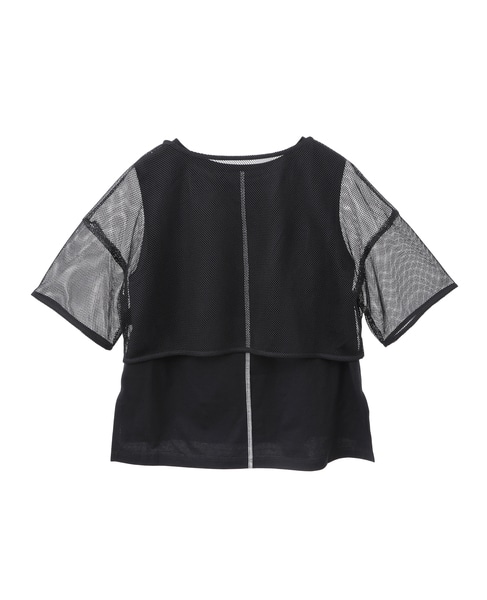 メッシュTシャツ＆タンクトップセットプルオーバー 詳細画像 ブラック 12