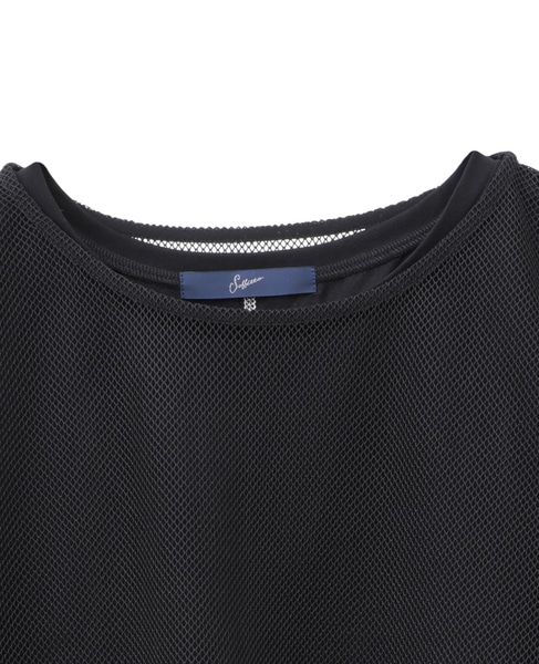 メッシュTシャツ＆タンクトップセットプルオーバー 詳細画像 ブラック 13